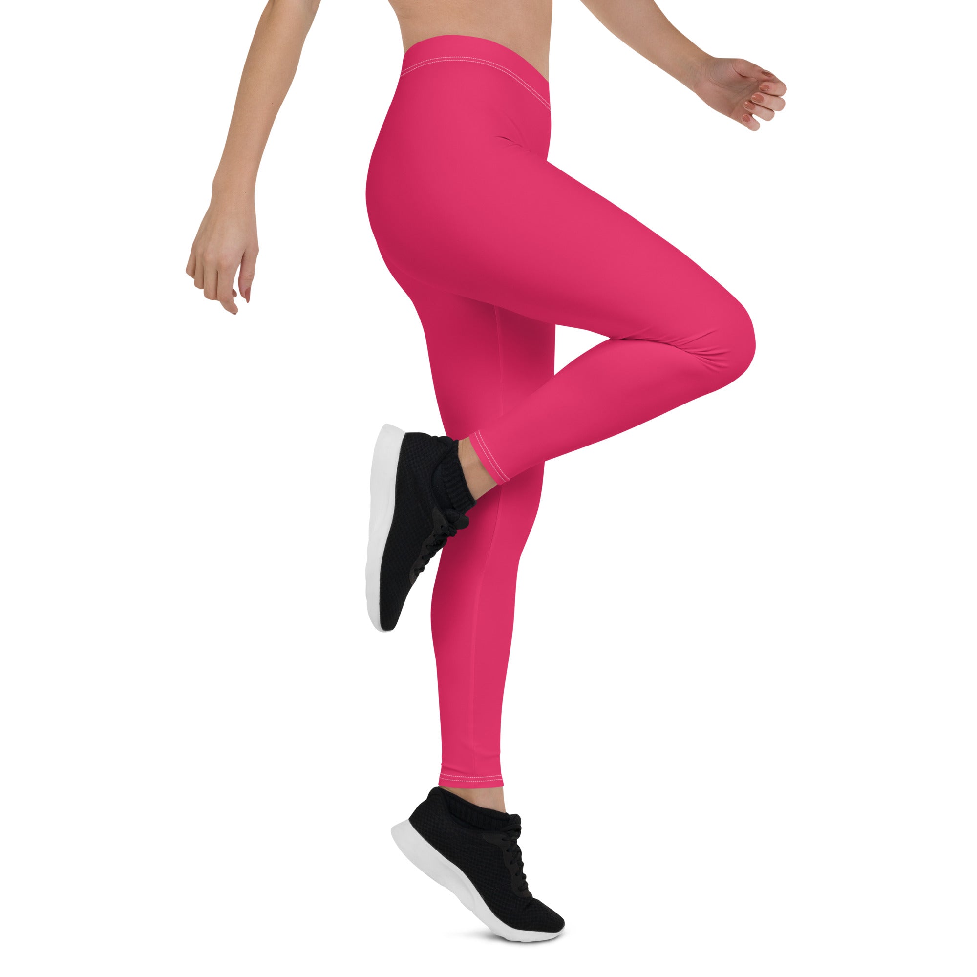 Mid-Waist Leggings in Hot Pink